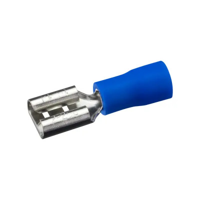 Разъем плоский изолированный мама Duwi РпИм 2.5-6.3 мм цвет синий 10 шт.