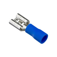Разъем плоский изолированный мама Duwi РпИм 2.5-6.3 мм цвет синий 10 шт.