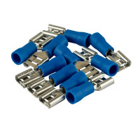 Разъем плоский изолированный мама Duwi РпИм 2.5-6.3 мм цвет синий 10 шт.