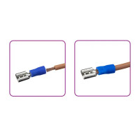 Разъем плоский изолированный мама Duwi РпИм 2.5-6.3 мм цвет синий 10 шт.