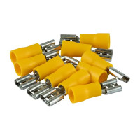 Разъем плоский изолированный мама Duwi РпИм 6-6.3 мм цвет желтый 10 шт.