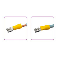 Разъем плоский изолированный мама Duwi РпИм 6-6.3 мм цвет желтый 10 шт.