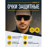 Очки защитные открытые Delta Plus LIPA2T5 черные с защитой от запотевания и царапин