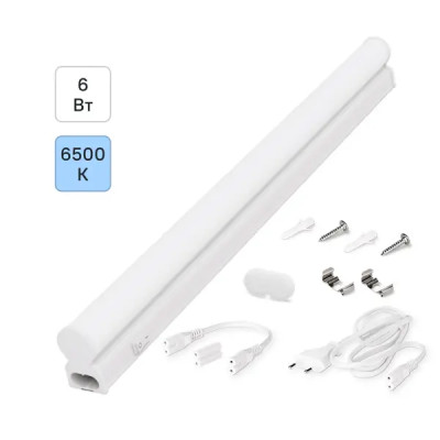 Светильник линейный светодиодный Wolta WT5W6W30 314 мм 6 Вт холодный белый свет