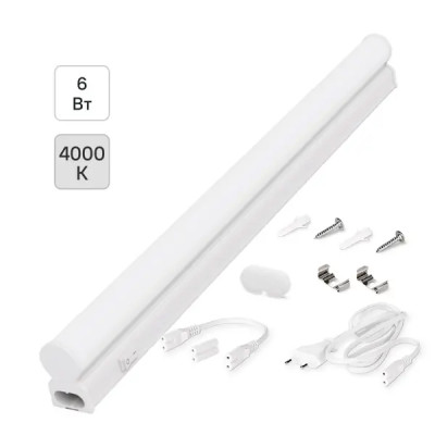 Светильник линейный светодиодный Wolta WT5S6W30 314 мм 6 Вт нейтральный белый свет