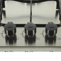 Газовая варочная панель ORE LGB 44 см 3 конфорки цвет нержавеющая сталь