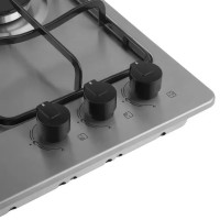 Газовая варочная панель ORE LGB 44 см 3 конфорки цвет нержавеющая сталь