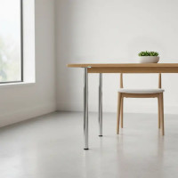 Ножка круглая 700х30 мм сталь максимальная нагрузка 30 кг цвет никель