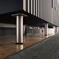 Ножка круглая 150х30 мм сталь максимальная нагрузка 50 кг цвет никель