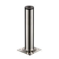 Ножка круглая 150х30 мм сталь максимальная нагрузка 50 кг цвет никель