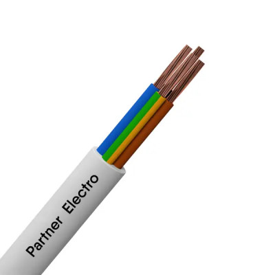 Провод Партнер-Электро ПВС 4x2.5 5 м ГОСТ цвет белый