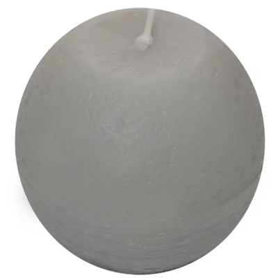 Свеча-шар «Рустик» 8 см цвет светло-серый
