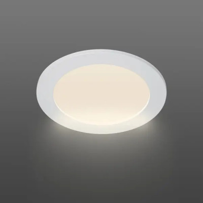 Светильник точечный светодиодный встраиваемый Эра 12 Вт 9 м², холодный белый свет, цвет белый