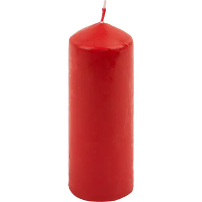 Свеча-столбик 60x170 мм цвет красный