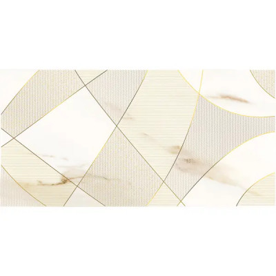 Декор настенный Azori Calacatta Royal Geometria 31.5x63 см матовый мрамор цвет белый геометрия