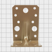 Угол крепежный усиленный 90x90x65х2.5 цвет бежевый