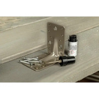 Угол крепежный усиленный 90x90x65х2.5 цвет бежевый