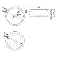 Раковина Melana MLN-5004 накладная 41 см