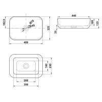 Раковина Melana MLN-78105 накладная 32.5 см