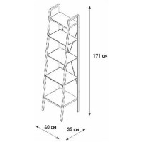 Стеллаж Март Ferro 40x35x170 см цвет чёрный муар