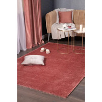 Ковер полиэстер Ribera 160x230 см цвет темно-розовый