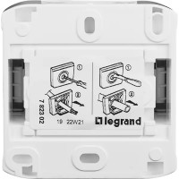 Выключатель накладной Legrand Quteo 2 клавиши цвет белый