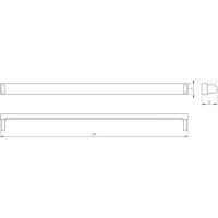 Светильник линейный 600 мм 1x9 Вт, под светодиодную лампу T8 G13