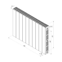 Радиатор Rifar Supremo 500 10 секций боковое подключение биметалл бежевый