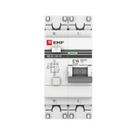 Дифференциальный автомат EKF PROxima АД-32 1P N C16 A 10 мА 4.5 кА AC DA32-16-10-a-pro