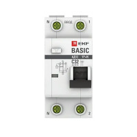 Дифференциальный автомат EKF Basic АД-12 1P N C32 A 30 мА 4.5 кА AC DA12-32-30-bas