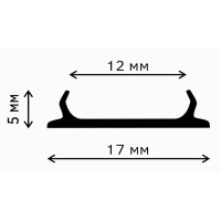 Вставка в плинтус для светодиодной ленты 1.7x250 см