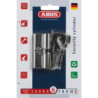 Цилиндр Abus D6N 30/30, 30x30 мм, ключ/ключ, цвет никель