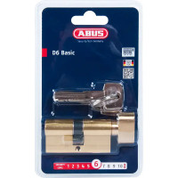 Цилиндр Abus KD6MM Z30/K30, 30x30 мм, ключ/вертушка, цвет золото