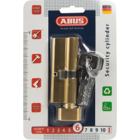 Цилиндр Abus KD6MM Z45/K35, 45x35 мм, ключ/вертушка, цвет золото