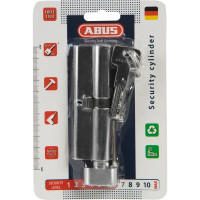 Цилиндр Abus KD6N Z50/K50, 50x50 мм, ключ/вертушка, цвет никель