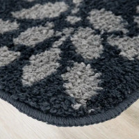 Коврик HF-112 Leaf-06 40x60 см полиэстер цвет серый