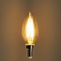 Лампа светодиодная филаментная Osram E14 220 В 5 Вт свеча прозрачная 520 лм тёплый белый свет, для диммера
