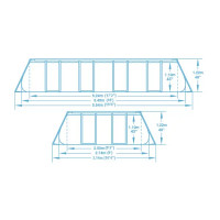 Бассейн каркасный Bestway 56998 BW 549x274x100 см 14810 л