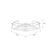 Полка для ванной ЧМЗ Модулус 502-004-01 угловая 22.5x22.5x9.8 см цвет хром