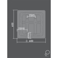 Зеркало для ванной Omega Glass Вилен NNSD60 с подсветкой 60x60 см квадратное