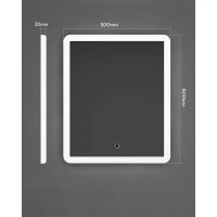 Зеркало для ванной Omega Glass Лион SD61 с подсветкой 50x60 см прямоугольное