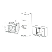 Духовой шкаф электрический ORE VA60B 59.5x59.5x46 см цвет чёрный