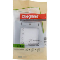 Рамка для розеток и выключателей Legrand Etika 1 пост, цвет алюминий