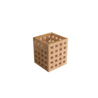 Подставка для столовых 12x12x14 см приборов бамбук цвет бежевый