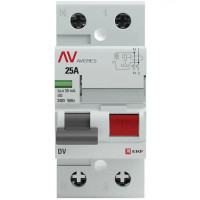 УЗО EKF Averes DV 2P 25 A 30 мА 10 кА AC rccb-2-25-30-ac-av