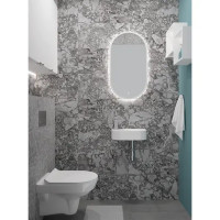 Зеркало с подсветкой и полкой Image White LED 45x80 см