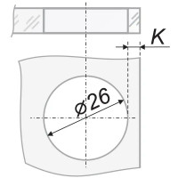 Петля мебельная скрытая H502С/1410/9/H16CP/С 105°