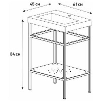Опора для раковины напольная Март Ferro 60 см цвет белый