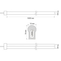 Комплект светодиодной ленты Неон SMD 5050 80 диодов/10 Вт/м 220 В 8 мм IP67 5 м RGB