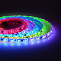 Светодиодная лента адресная SMD 5050 60 диод/14.4 Вт/м 12 В 10 мм IP65 2 м RGB, белая подложка